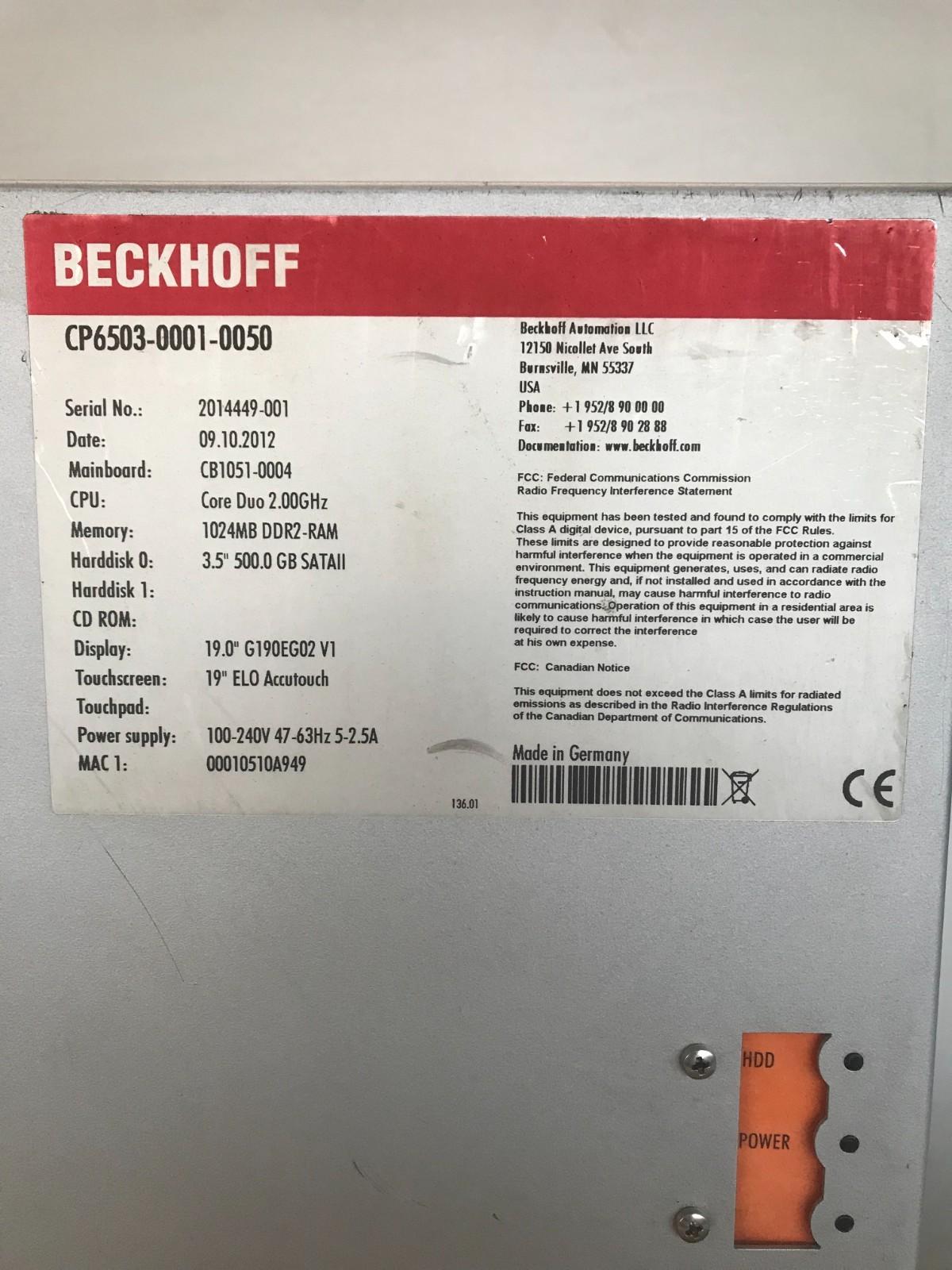 BECKHOFF CP6503-0001-0050 Fast Shipping