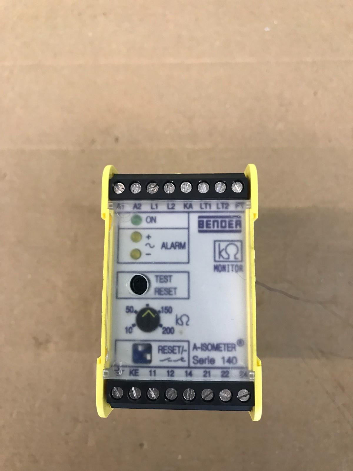 BENDER IR140Y-40 ISOLATIONSÜBERWACHUNGSGERÄT 230 VAC 300V AC Schneller Versand