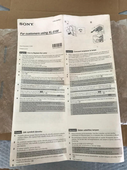 Sony XL-5100 REPLACEMENT LAMP & HOUSING  Fast Shipping