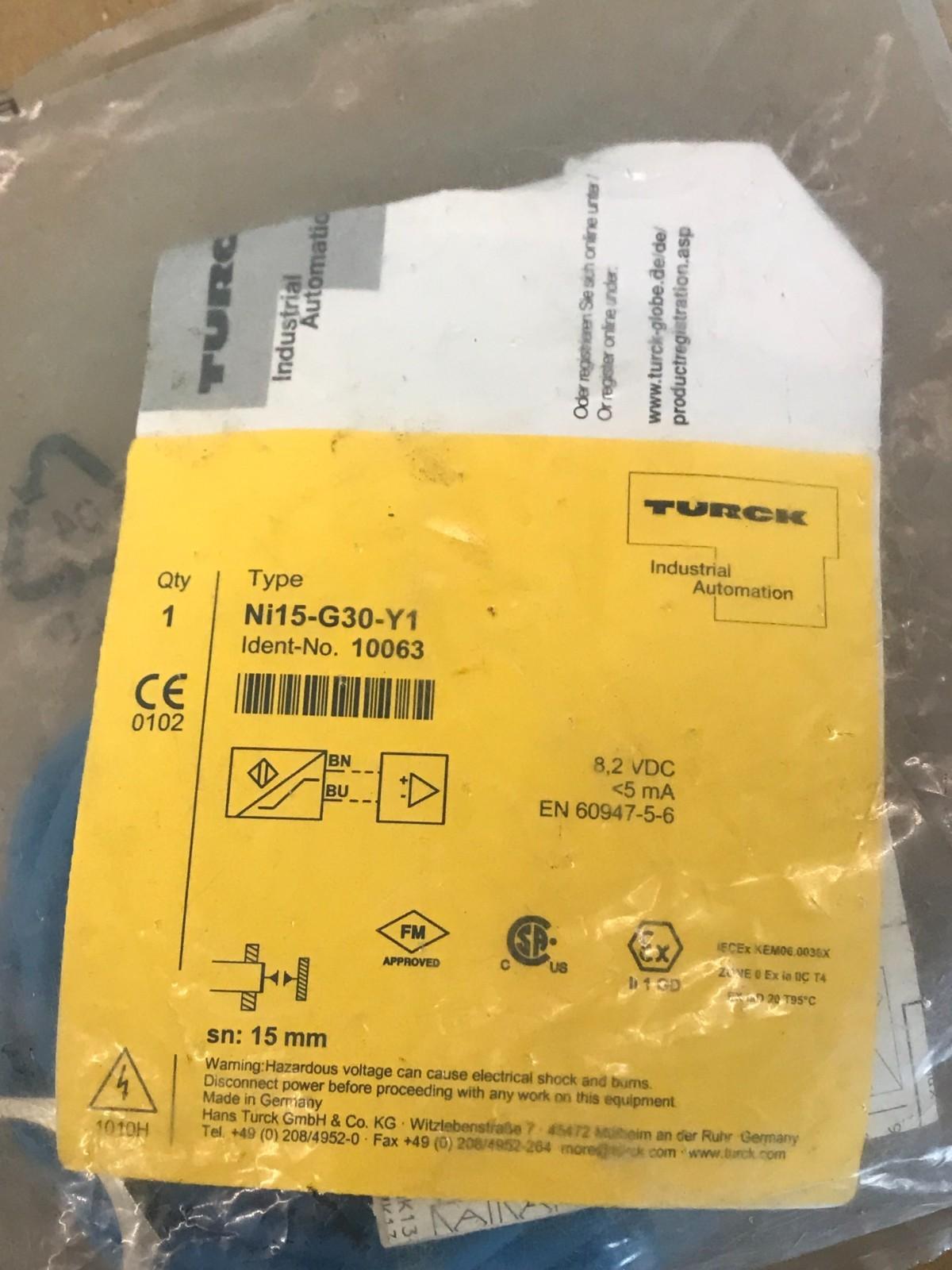 TURCK Ni15-G30-Y1 Inductive Sensor NI15-G30-Y1 Fast Shipping