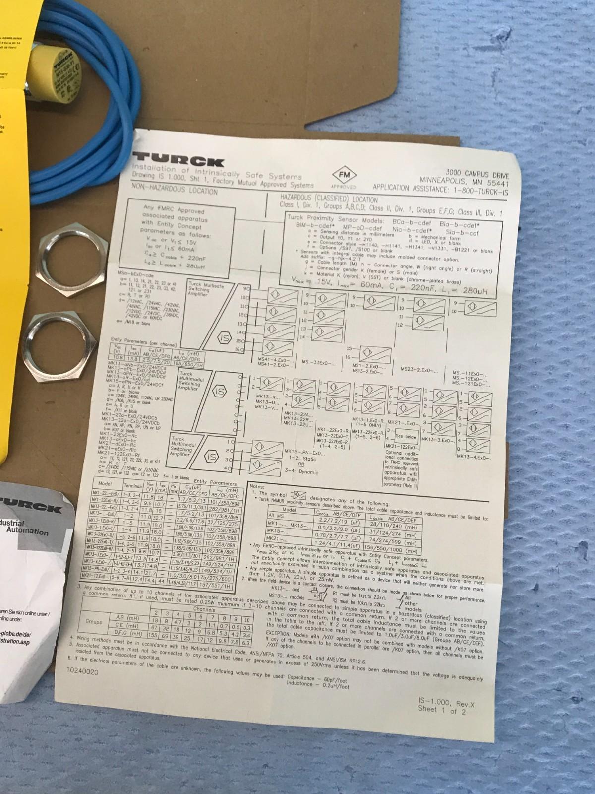 Sensor inductivo TURCK Ni15-G30-Y1 NI15-G30-Y1 envío rápido