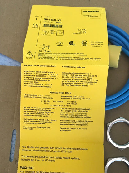 TURCK Ni15-G30-Y1 Inductive Sensor NI15-G30-Y1 Fast Shipping
