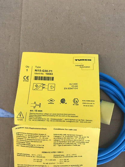 TURCK Ni15-G30-Y1 Inductive Sensor NI15-G30-Y1 Fast Shipping