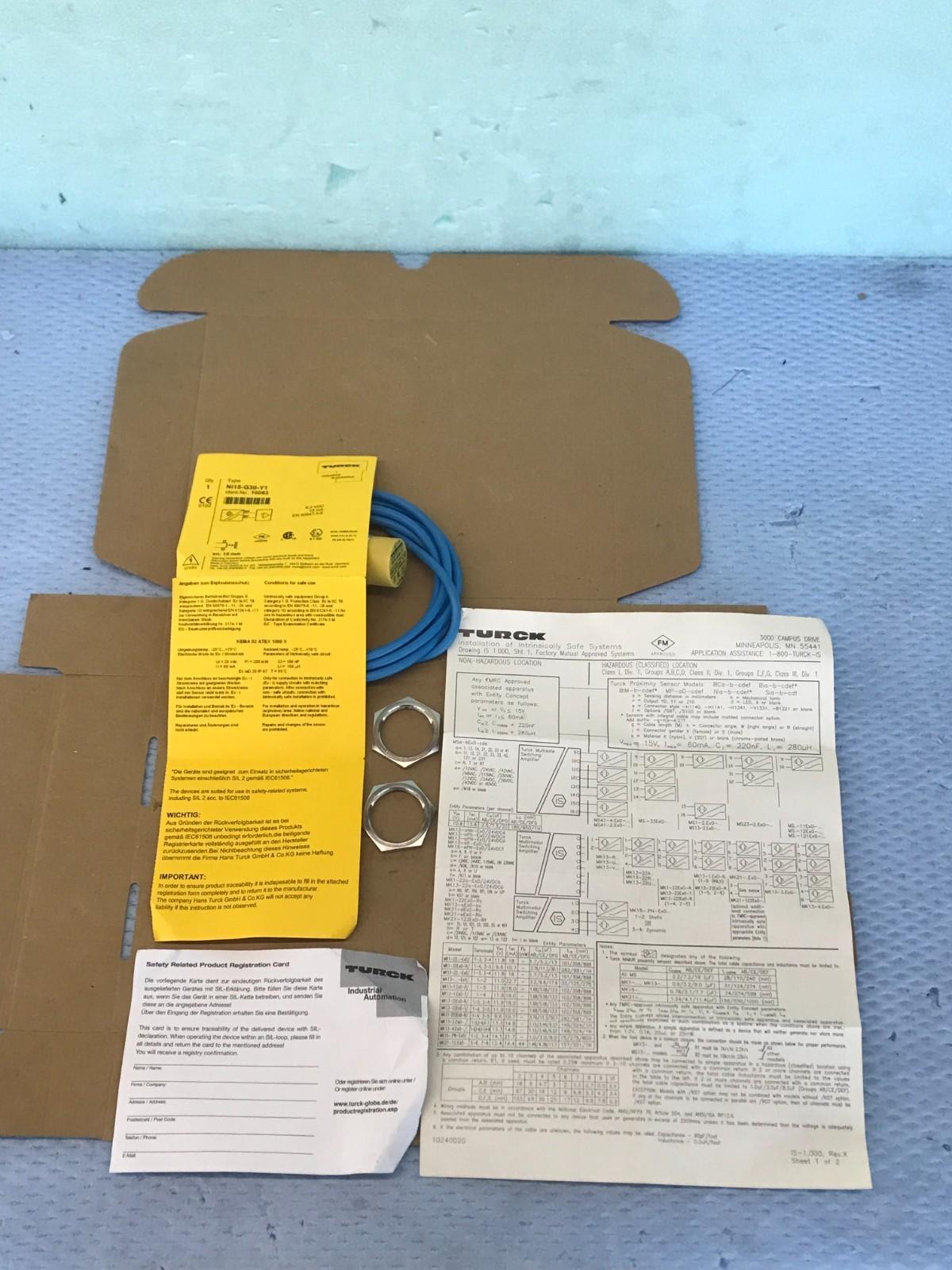 TURCK Ni15-G30-Y1 Induktiver Sensor NI15-G30-Y1 Schneller Versand