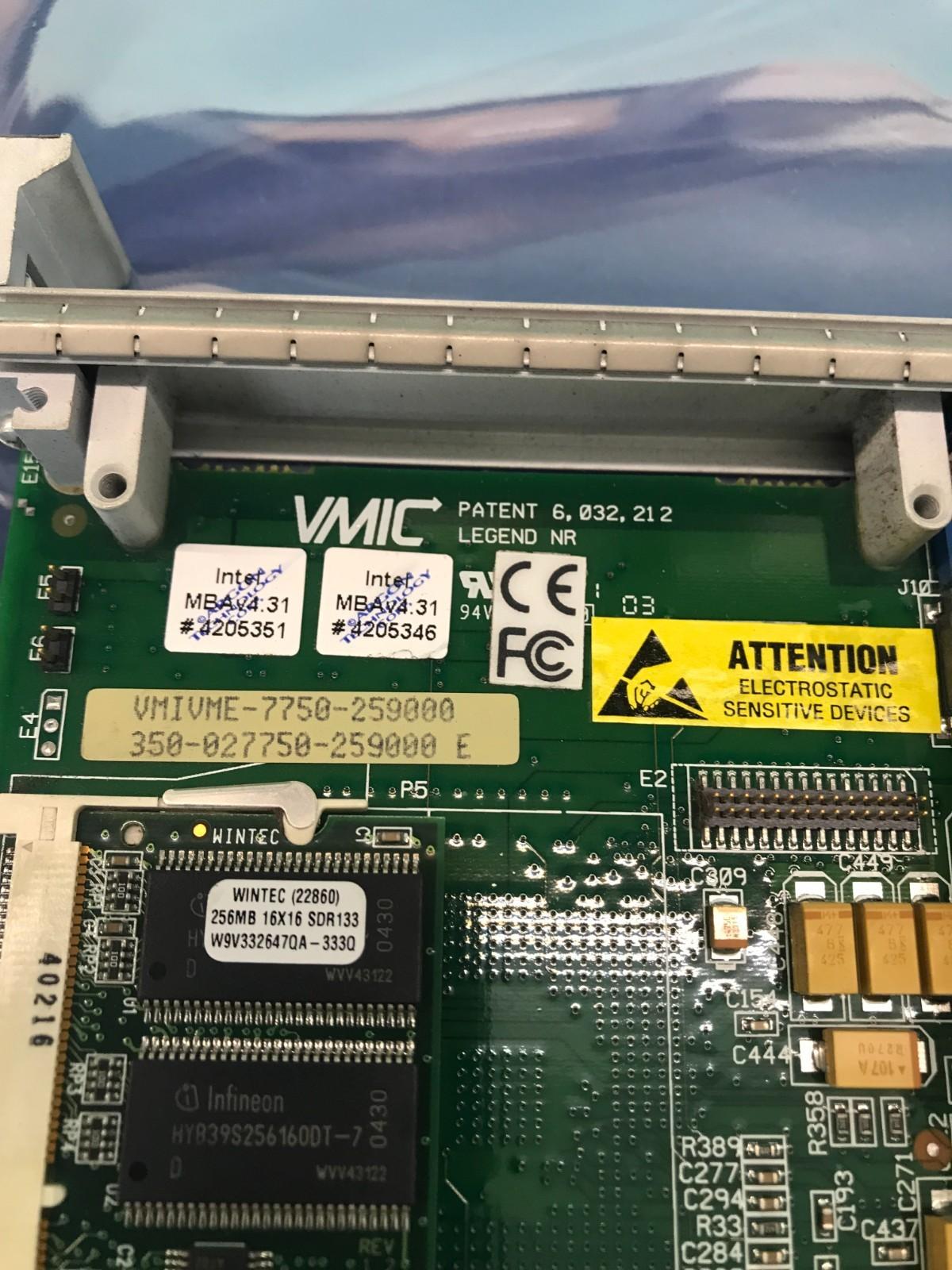 VMIC VMIVME-7750-259000 Cpu Module Fast Shipping