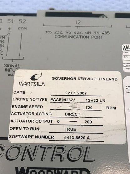 Woodward 723 Plus Digital Control 8280-5010 per Wartsila 12V32 LN spedizione ...