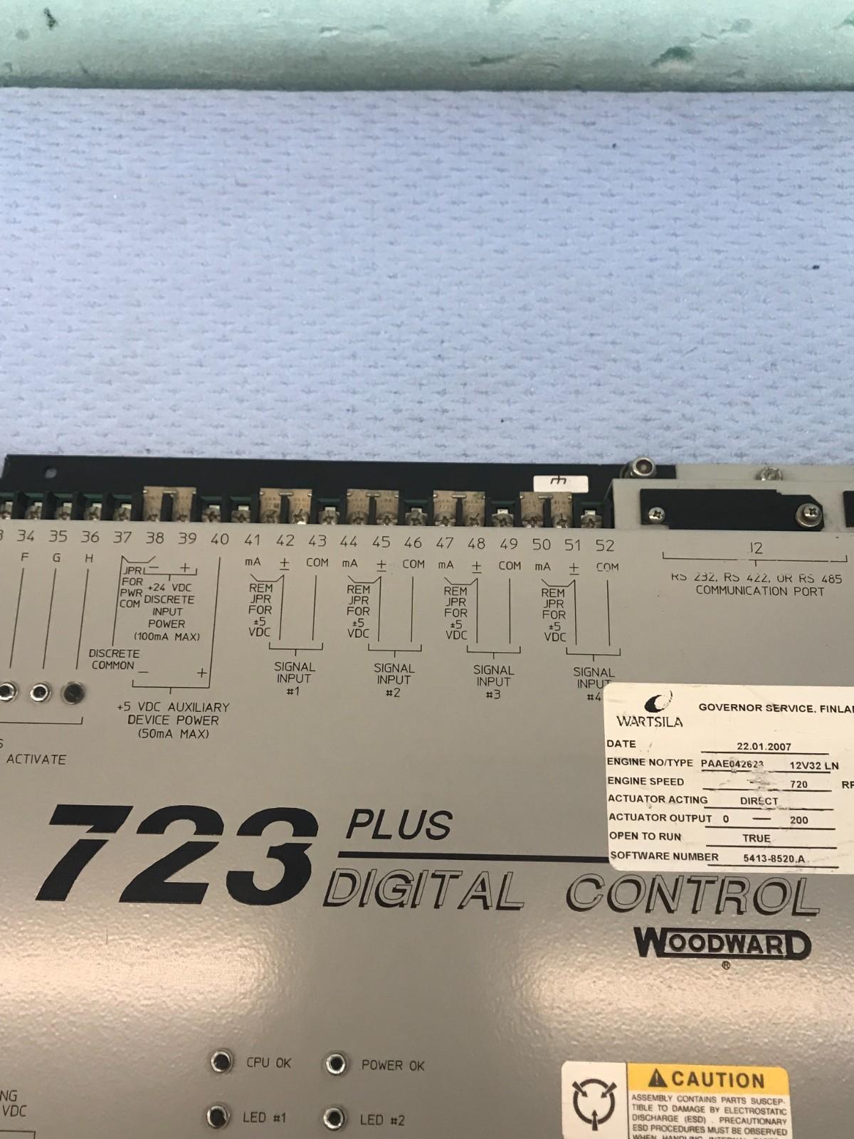 Woodward 723 Plus Digital Control 8280-5010 per Wartsila 12V32 LN spedizione ...