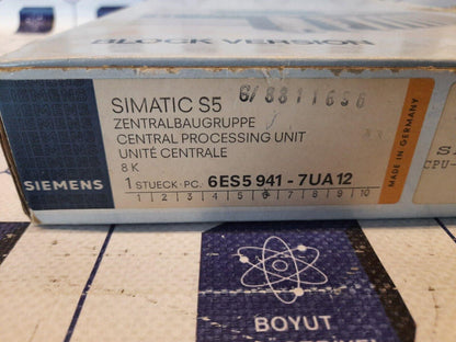 SIEMENS 6ES5 941-7UA12 SIMATIC S5 UNIDAD CENTRAL DE PROCESAMIENTO Envío rápido