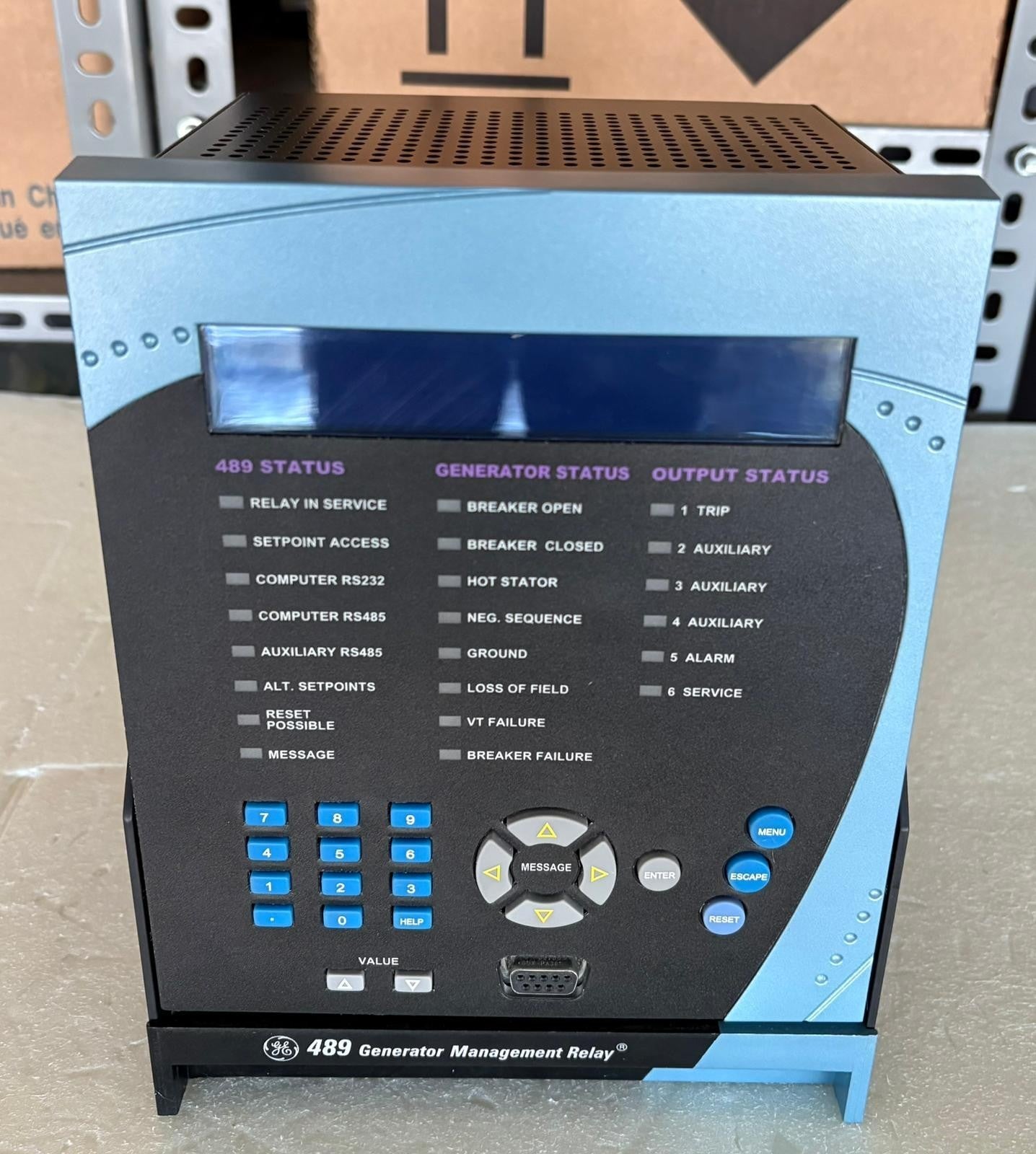 GE POWER MANAGEMENT 489-P1-HI-A20-E GENERATORE RELÈ DI GESTIONE SPEDIZIONE VE...
