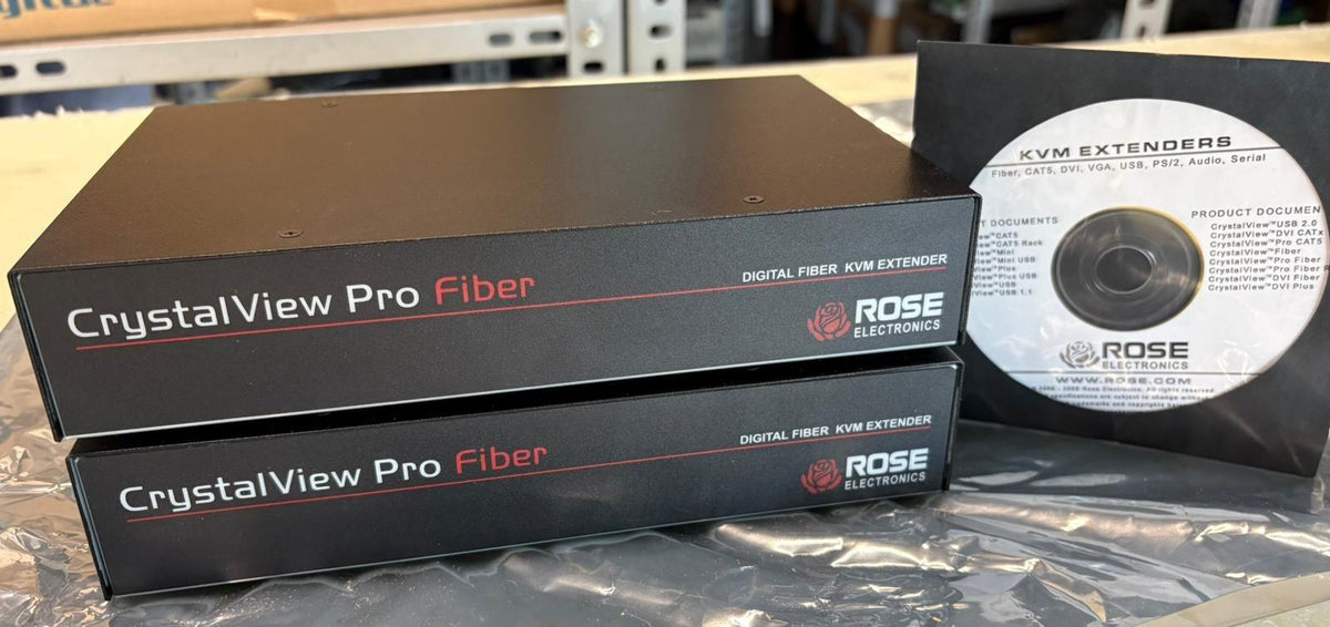 Rosse CRV-DLDFMPDVI/AUD CRV-SRDFMPDVI Crystalview Pro Fiber Digital KVM Extender