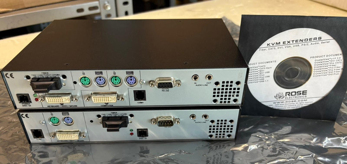 Rosse CRV-DLDFMPDVI/AUD CRV-SRDFMPDVI Crystalview Pro Fiber Digital KVM Extender