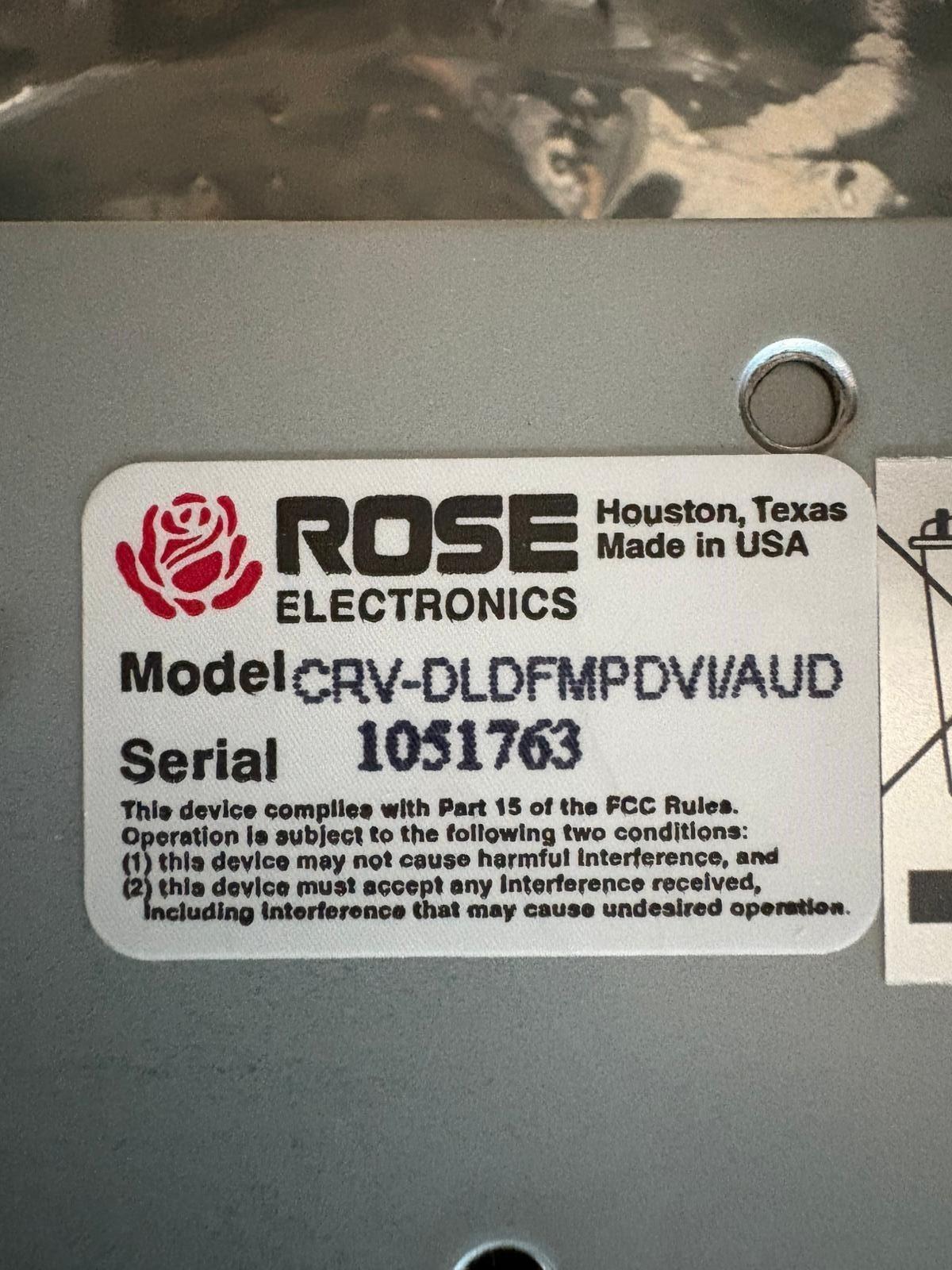 Rosse CRV-DLDFMPDVI/AUD CRV-SRDFMPDVI Crystalview Pro Fiber Digital KVM Extender