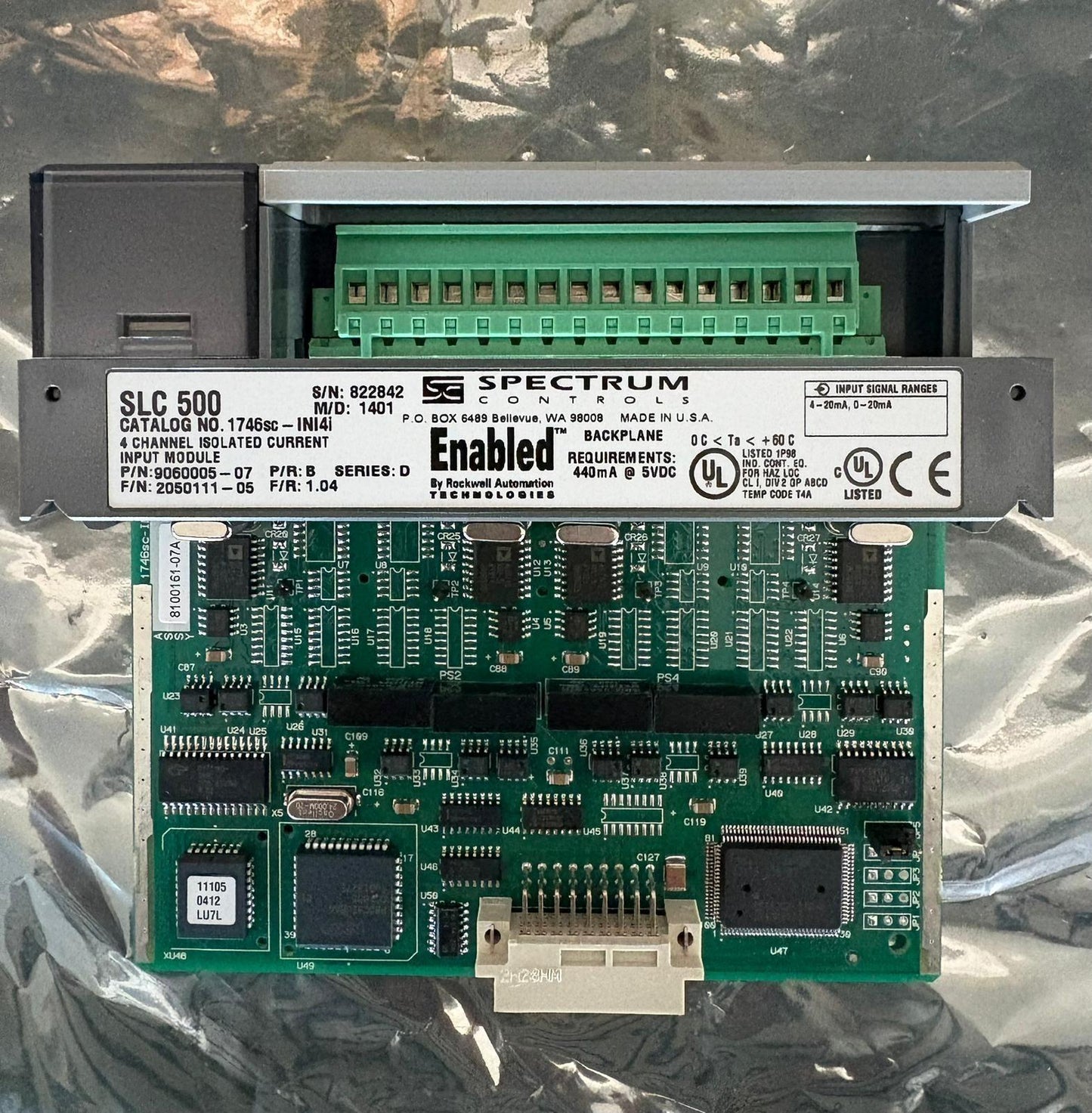 CONTROLES DE ESPECTRO 1746sc-INI4i D SLC 500 4 CANALES AISLADOS 9060005-07 En...