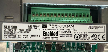 CONTROLES DE ESPECTRO 1746sc-INI4i D SLC 500 4 CANALES AISLADOS 9060005-07 En...