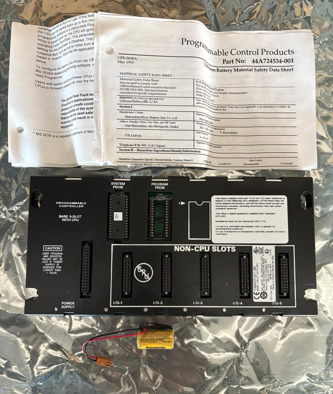 GE FANUC IC693CPU311-BE envío rápido