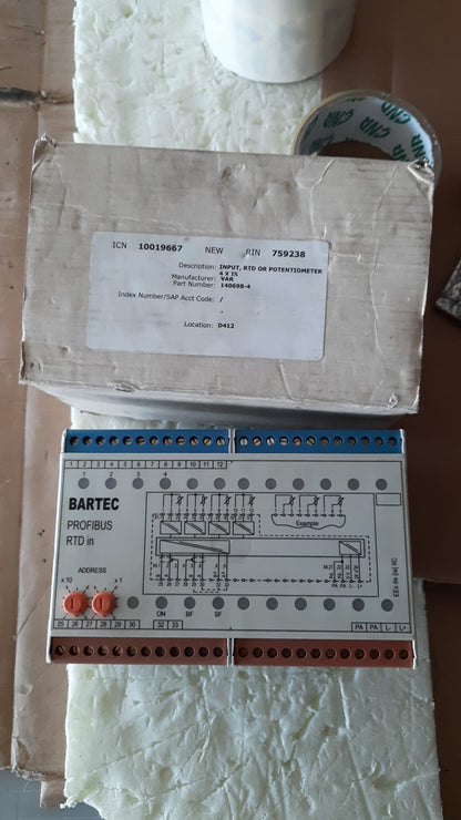 Bartec Profibus 4 x Rtd 07-7331-2307  / 0000 Analog Module