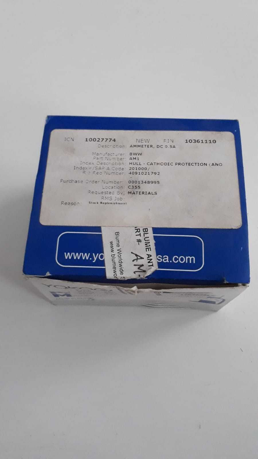 Yokogawa 250-300-Lsls, Panel Meter, 0-5 Aac, 0-5 Ac Amperes