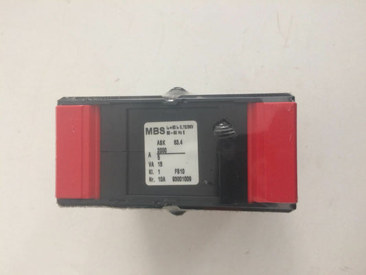 MBS Current Transformer Transducer 50-60Hz ASK 63.4 KL.1 2000/5 TRV VA15 F810