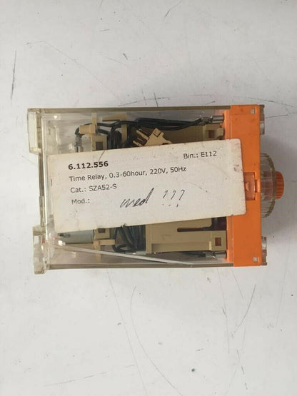 Schleicher Typ SZA52-S Time Relay0,3-60hour,220V,50Hz