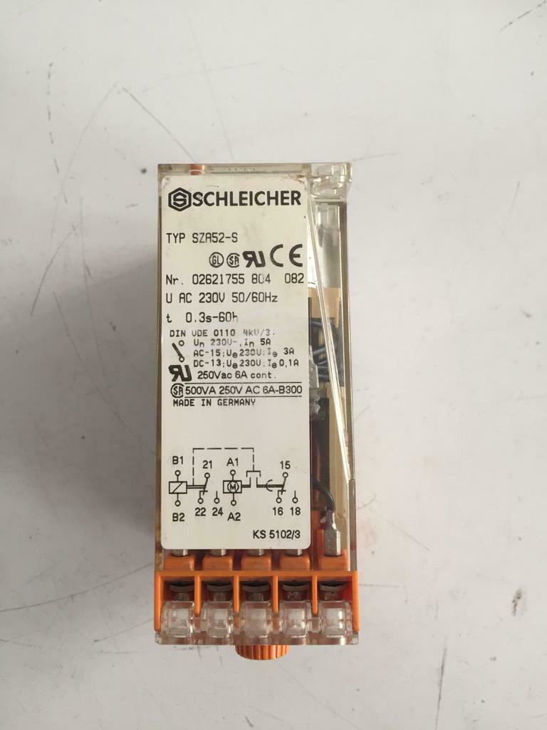 Schleicher Typ SZA52-S Time Relay0,3-60hour,220V,50Hz