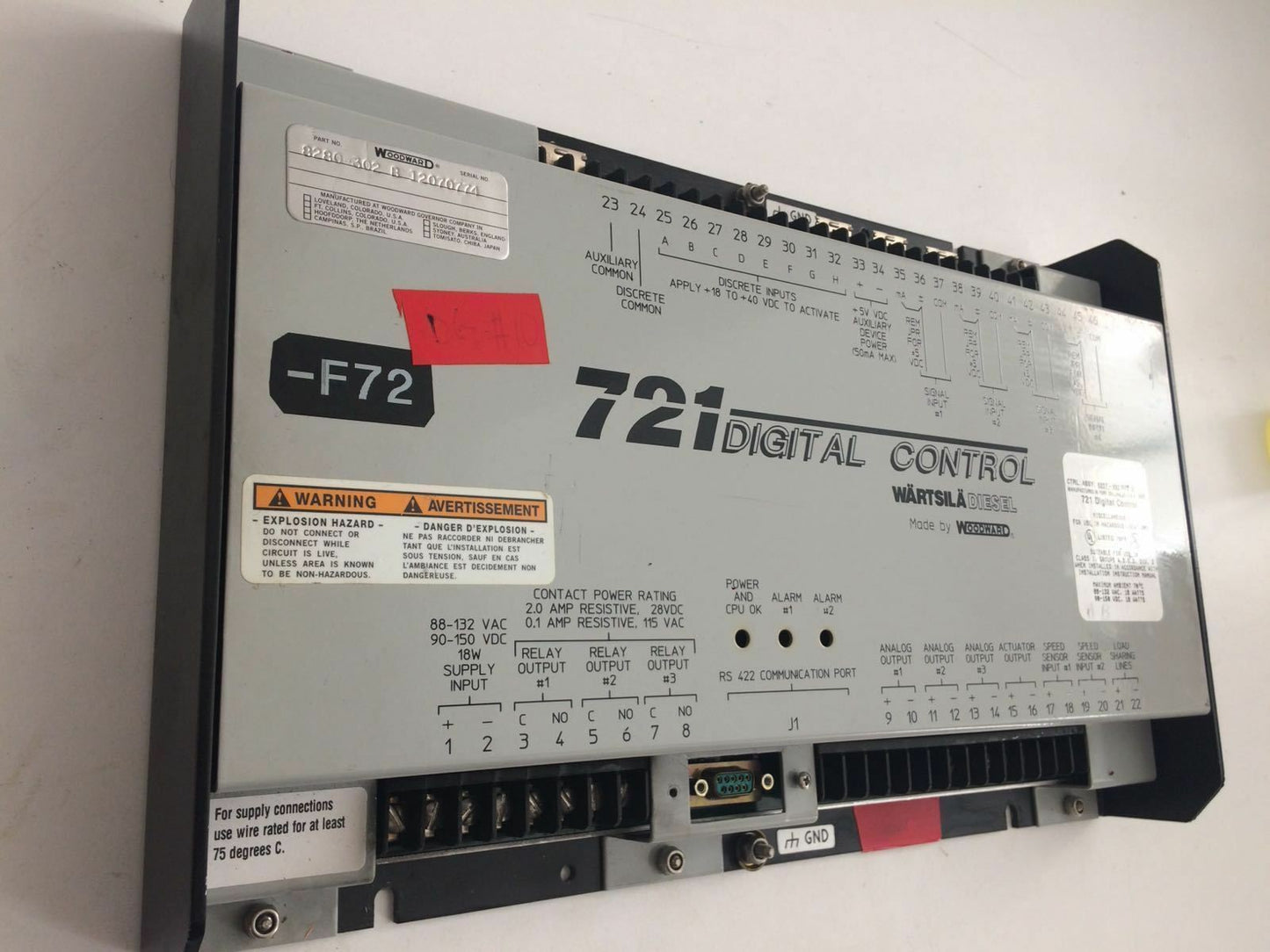 Woodward 8237-952 Wartsila 721 Digital Control 8280-302