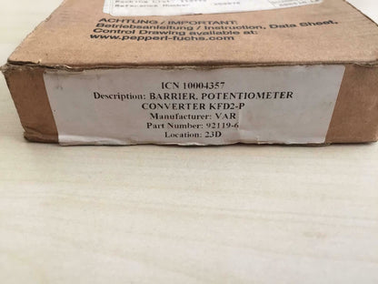 pepperl fuchs kfd2-pt2-ex1 KFD2-PT2-EX1 Potentiometer