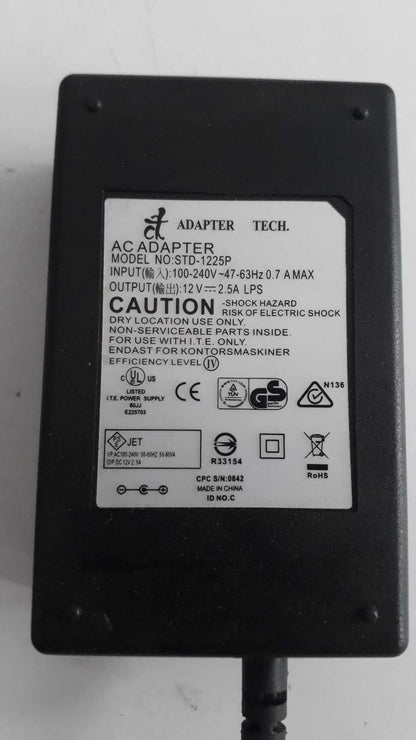 AC ADAPTER TECH. STD-1225P  12V