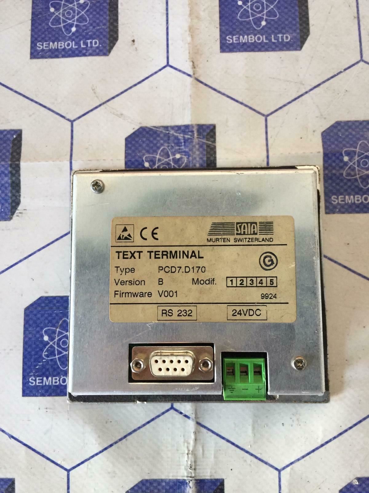 SAIA BURGRESS PCD7.D170