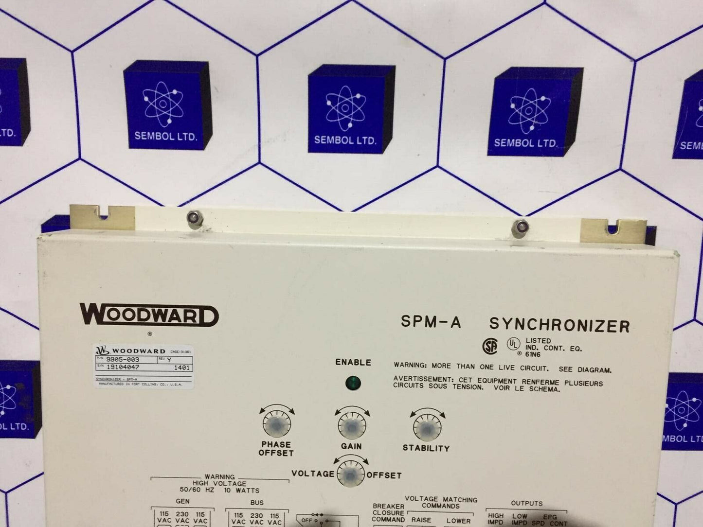 Woodward 9905-003 Rev Y Spm-a Synchronizer 9905003