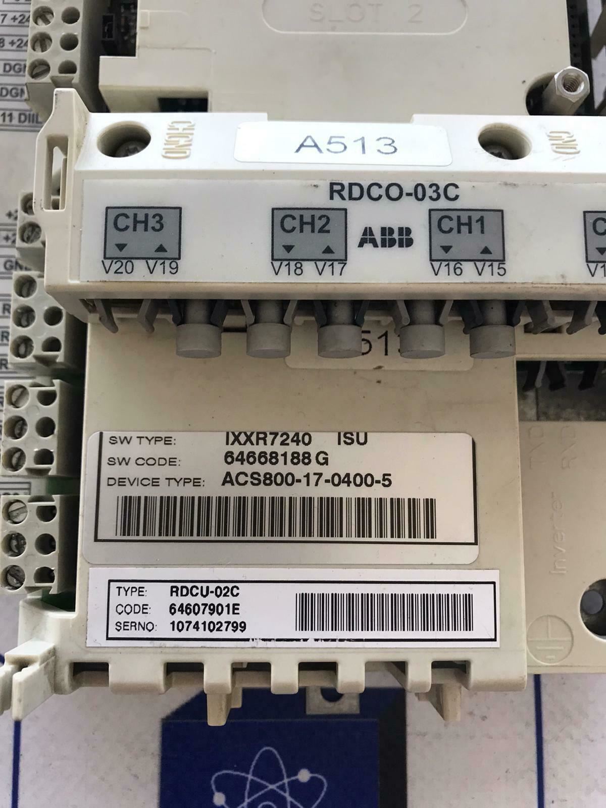 ABB RDCU-02C 64607901E ACS800-17-0400-5 RDCO-03C