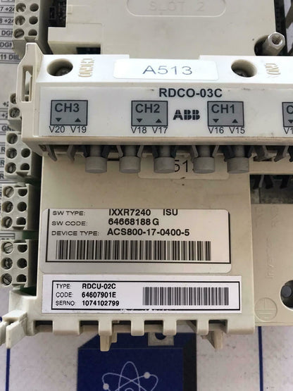 ABB RDCU-02C 64607901E ACS800-17-0400-5 RDCO-03C