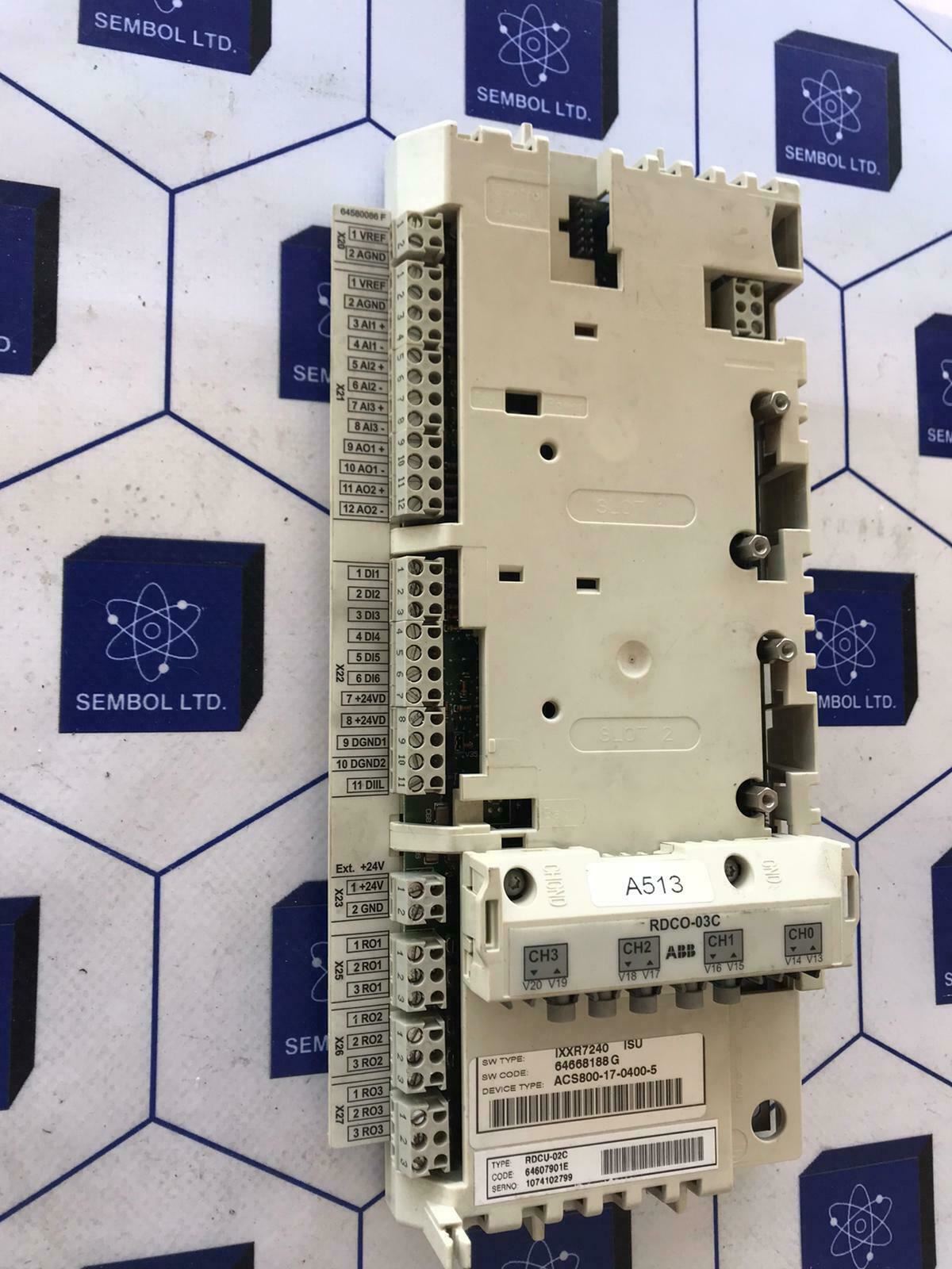 ABB RDCU-02C 64607901E ACS800-17-0400-5 RDCO-03C