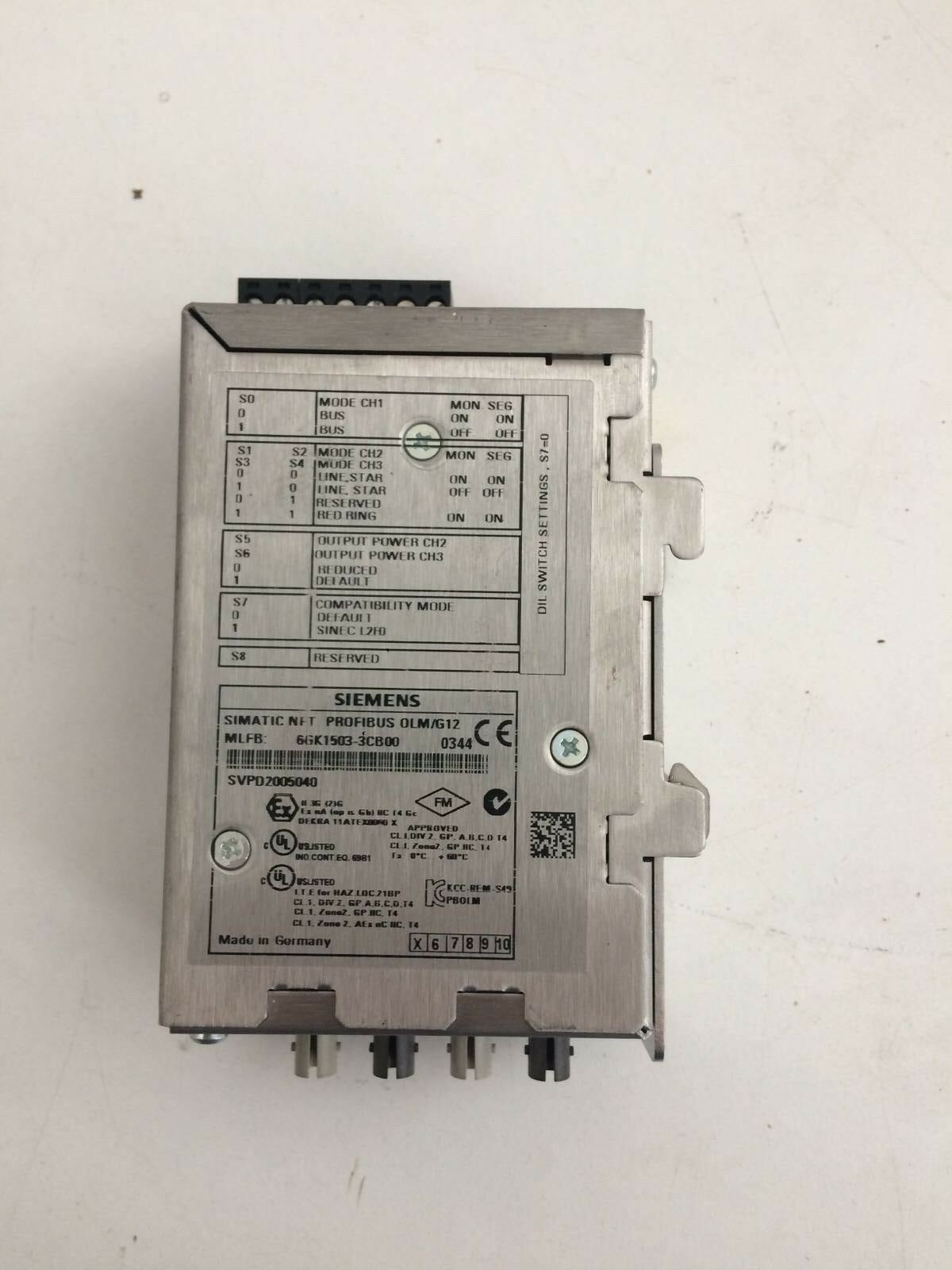 Siemens 6gk1 503-3cb00 Simatic Net PB Olm/g12 Optical Link