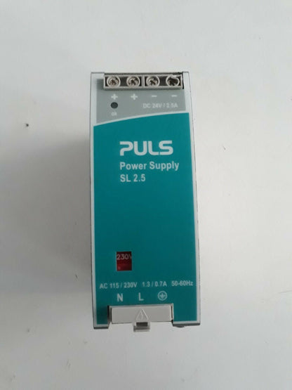 PULS POWER SUPPLY SL2.5 24VDC/2.5A 115/230VAC 1.3/0.7A 50-60Hz