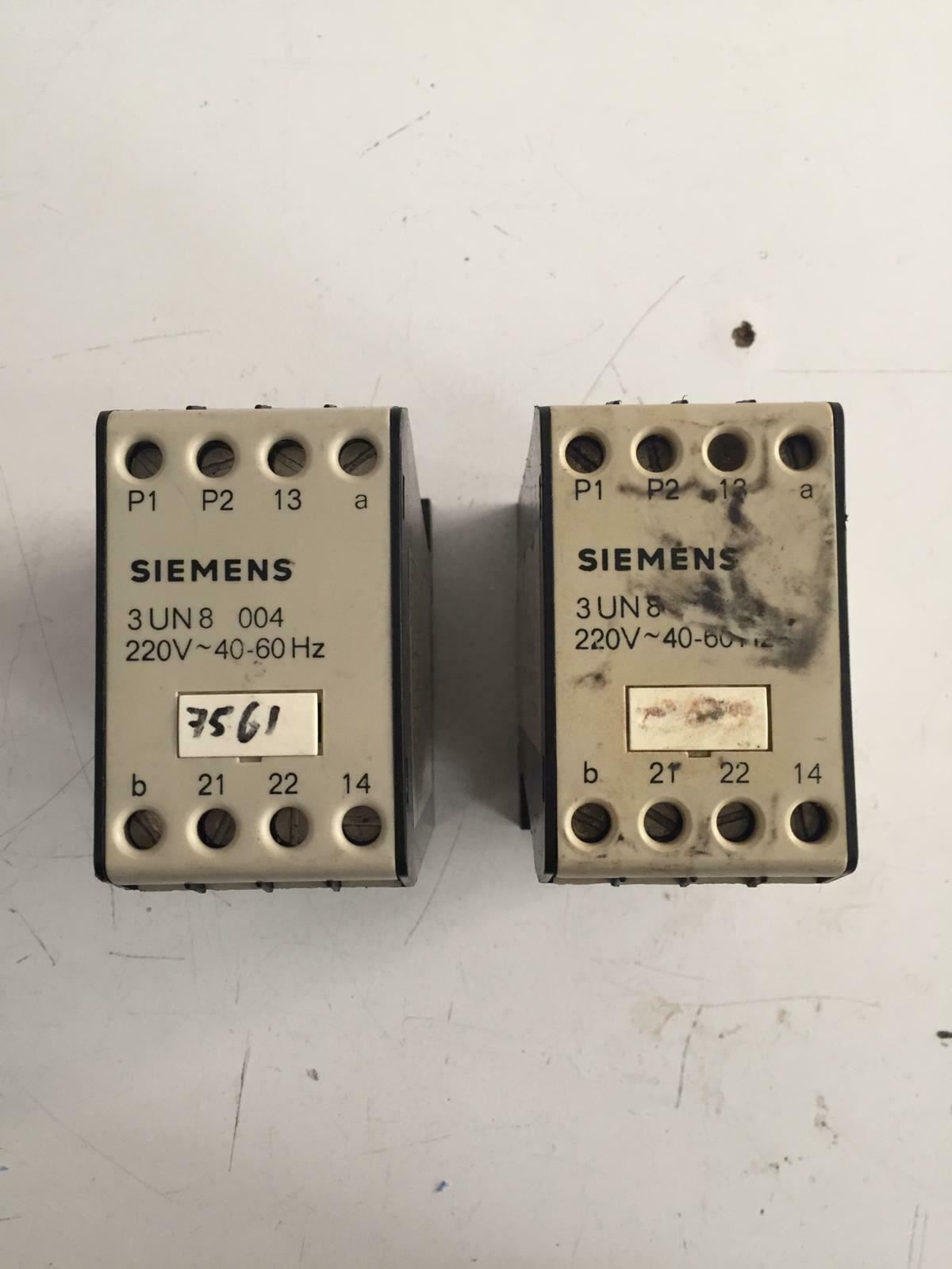 SIEMENS 3UN8-004 CONTACTOR POLE 220VOLT 40-60HZ