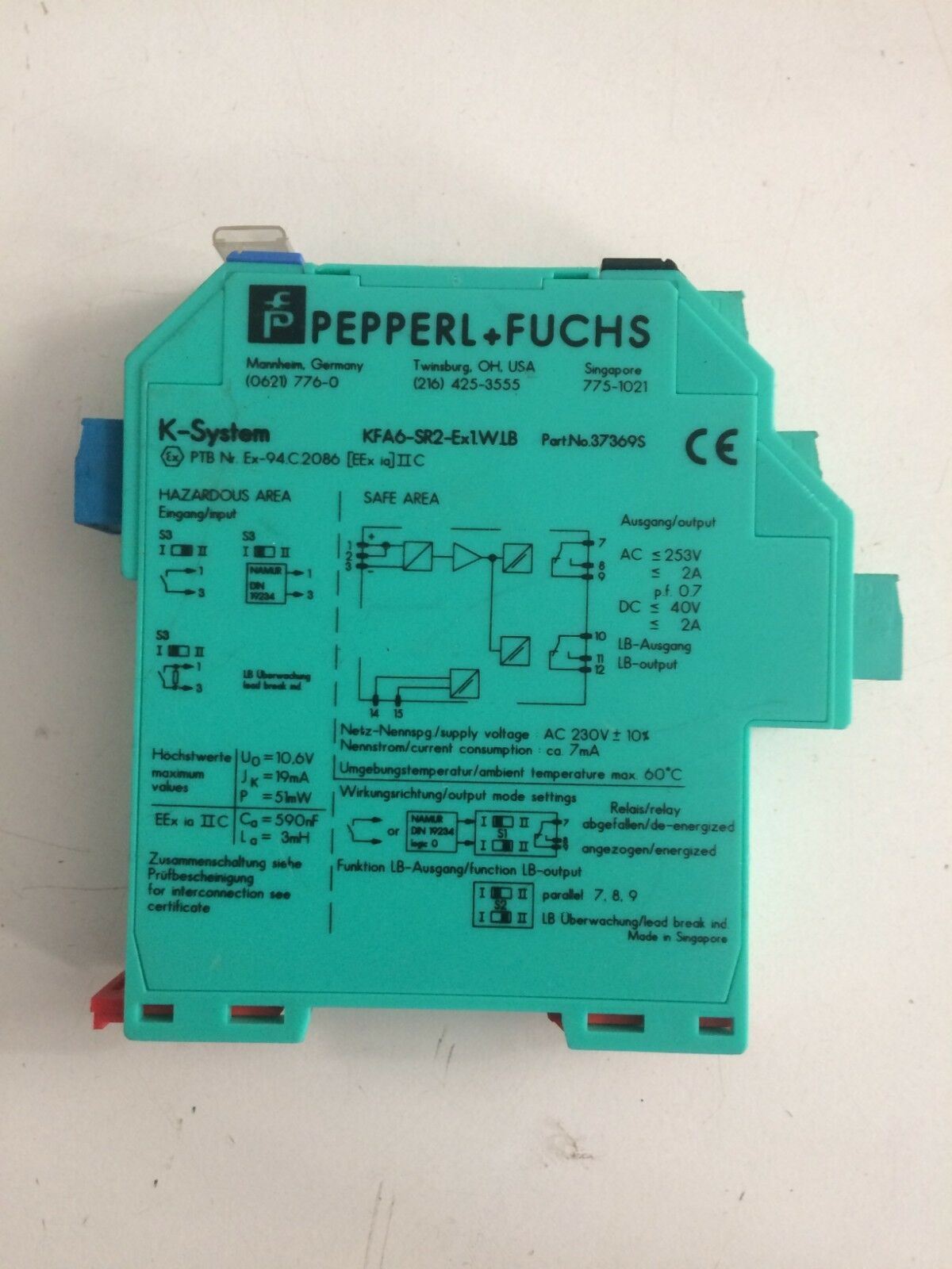 Pepperl+Fuchs KFA6-SR2/Ex1.W.LB
