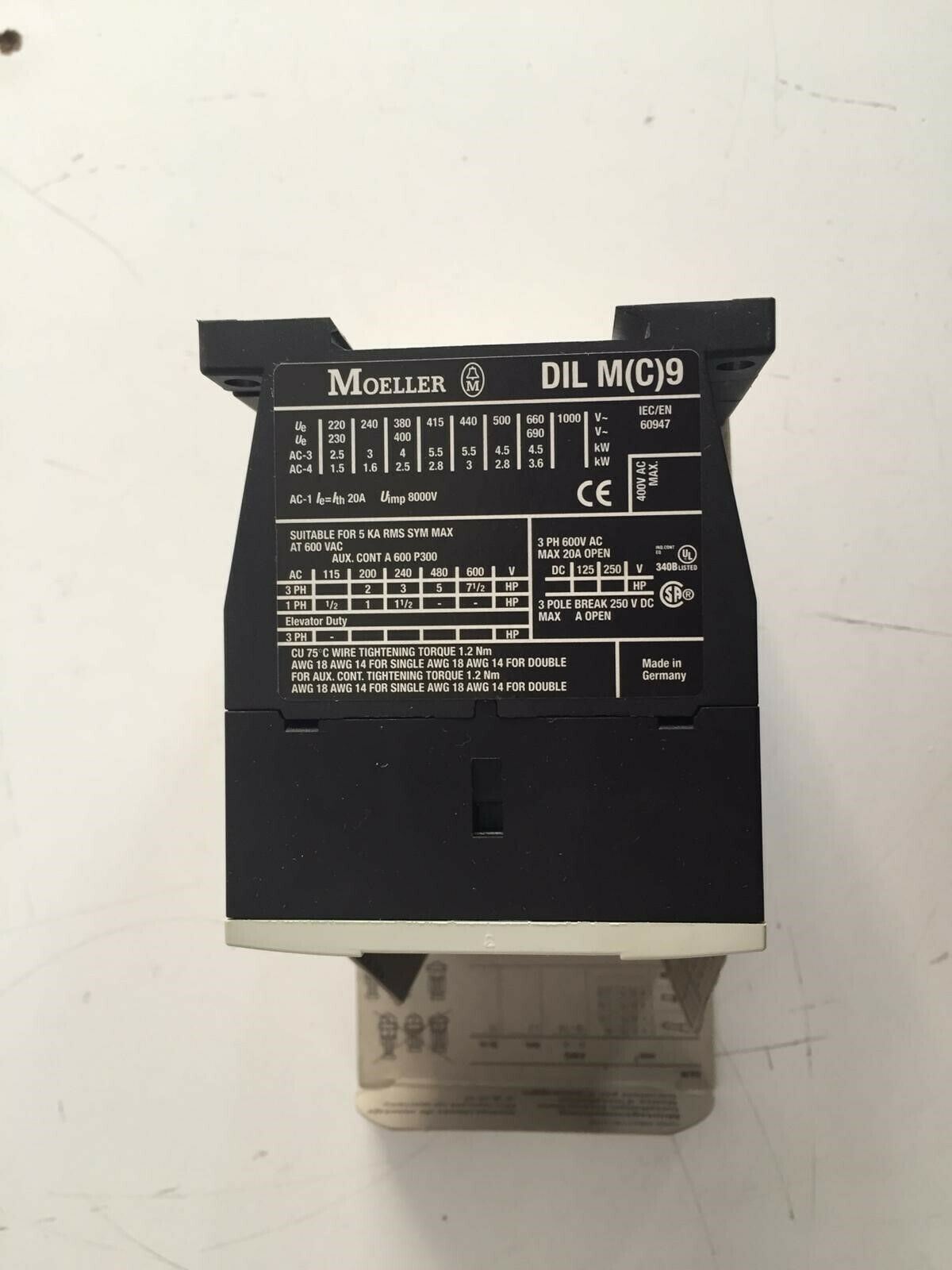 MOELLER DIL M9-10 CONTACTOR