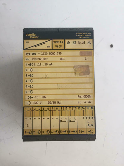 CAMILLE BAUER AG CH-5610 SINEAX V805 WOHLEN