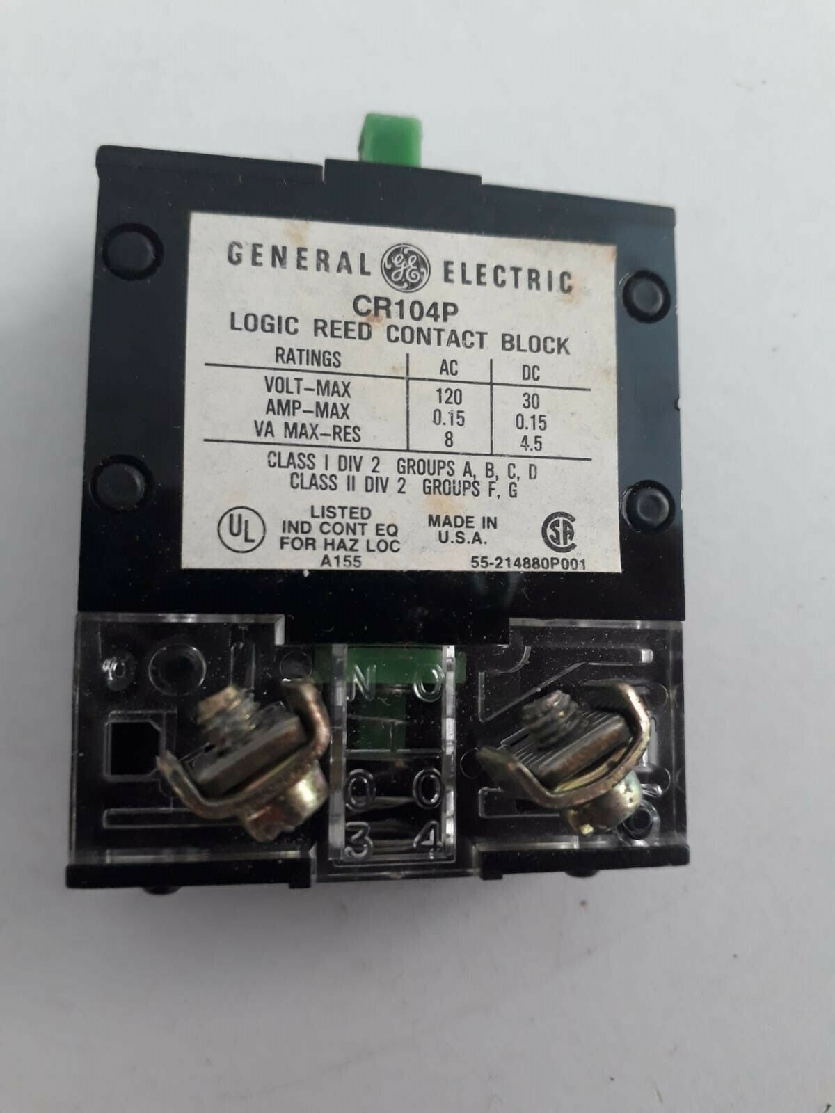 GE General Electric CR104P Logic Reed Switch Contact Block