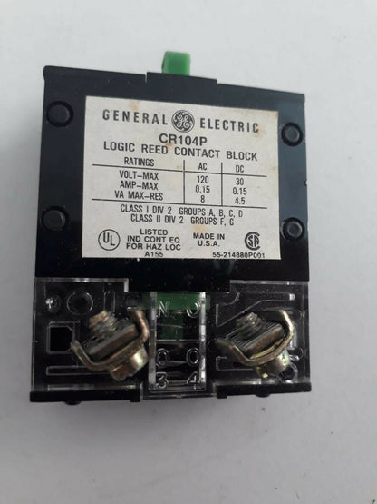 GE General Electric CR104P Logic Reed Switch Contact Block