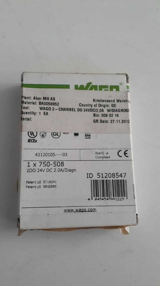 WAGO 750-508 2 Channel Digital Output Module WAGO