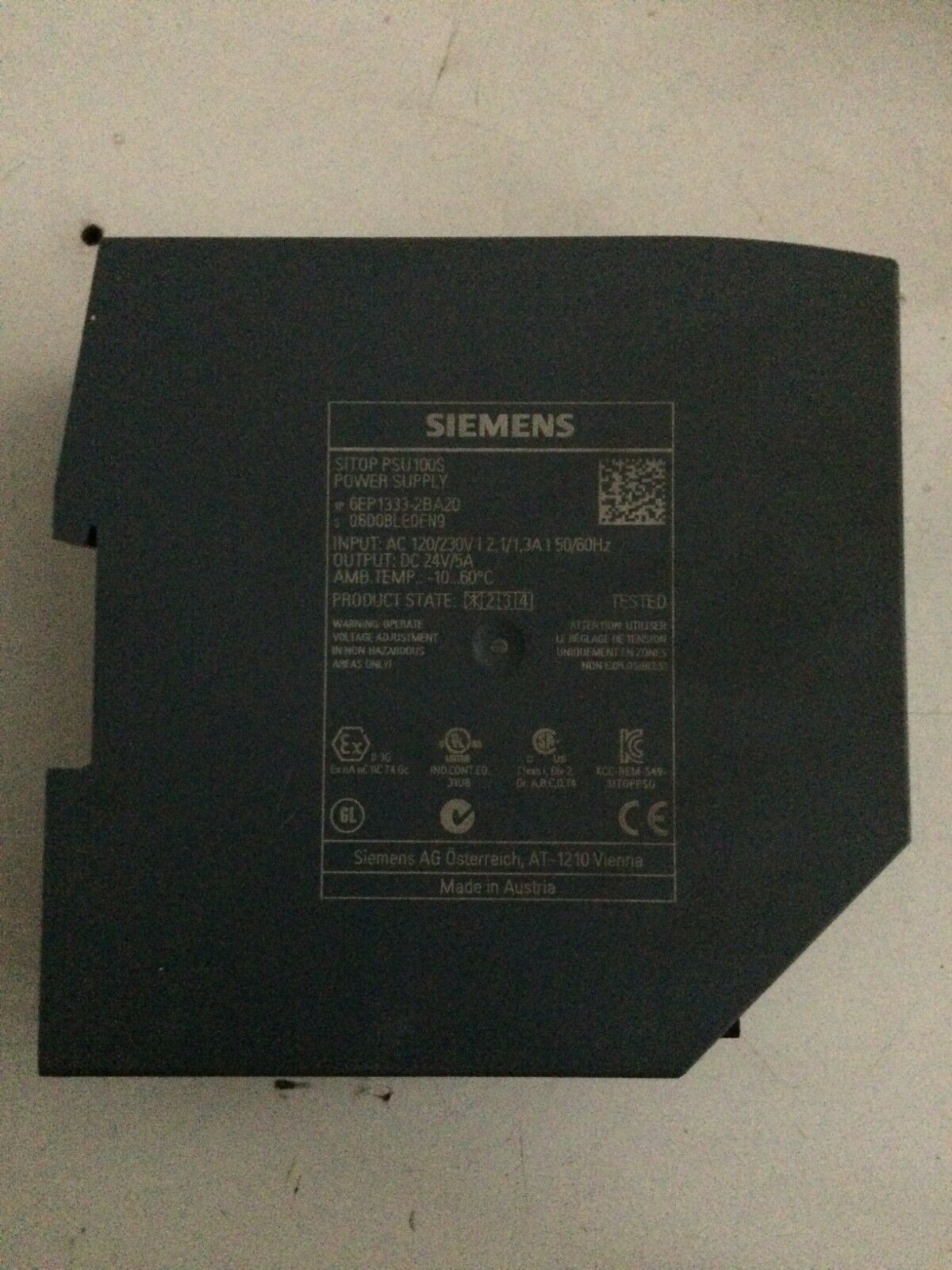 SIEMENS 6EP1333-2BA20 SITOP PSU 100S