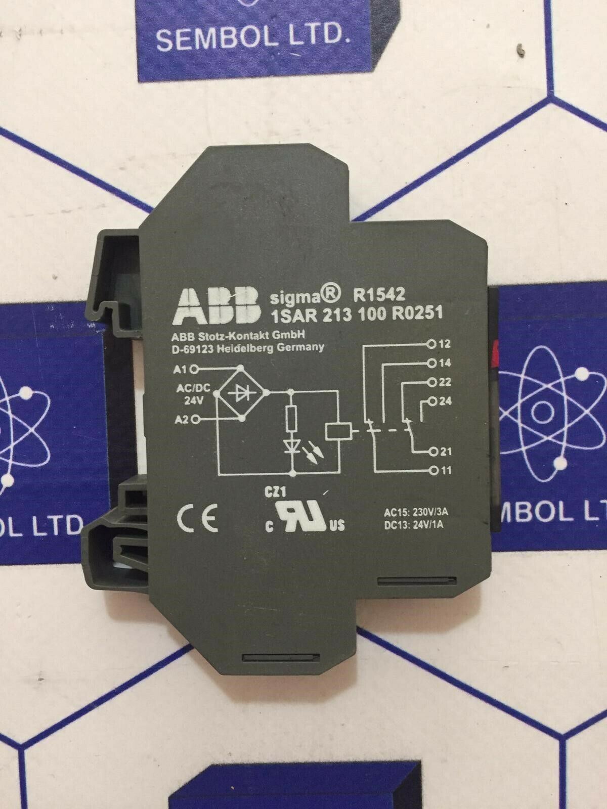 ABB R1542 1SAR 213 100 R0251 Interface Relays Lot of 3