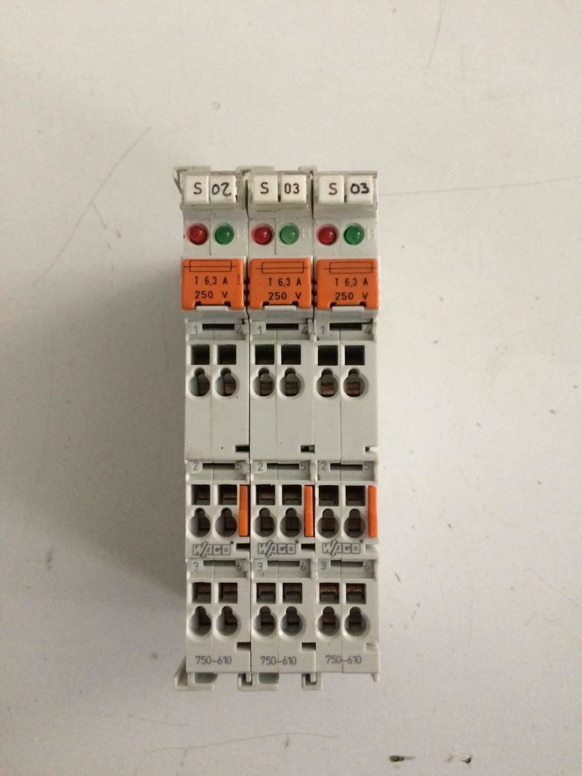 WAGO 4 POINT DIGITAL I/O MODULE 750-610 Lot Of 5 Pcs