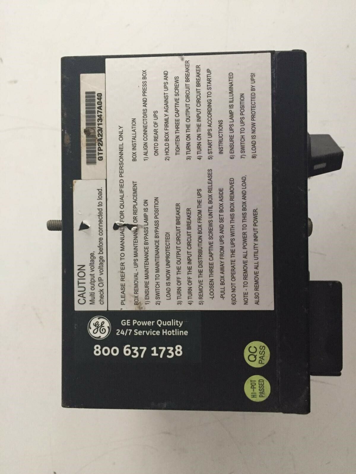 GT PDU A 02 GE POWER QUALITY