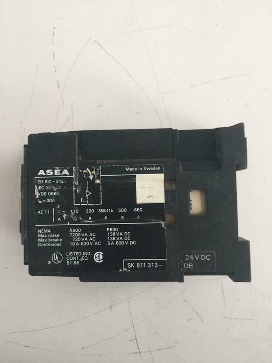 Asea EH 6C-31E 30Amp Contactor with Continuous 10Amp 600Vac
