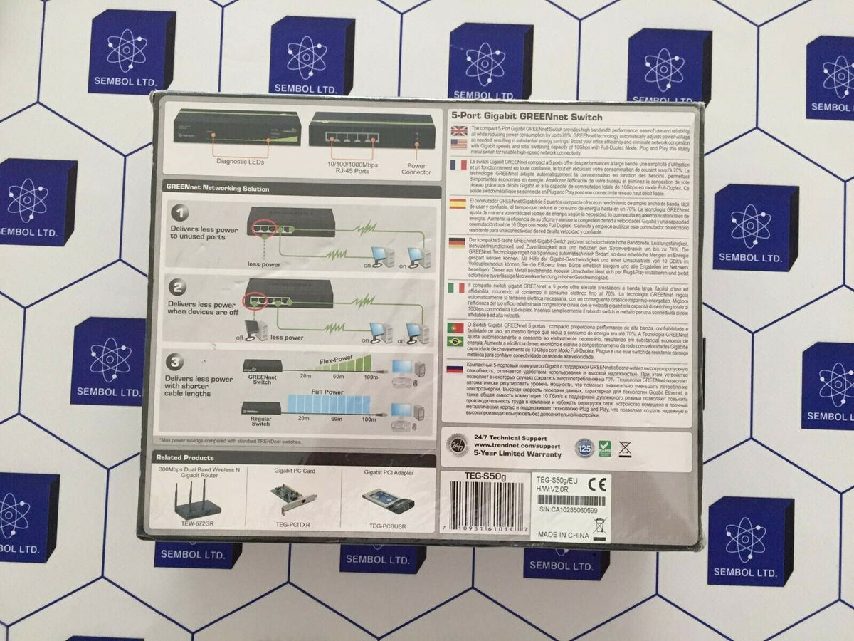 NEW TRENDnet TEG-S50G 5-Port Gigabit GREENnet Switch