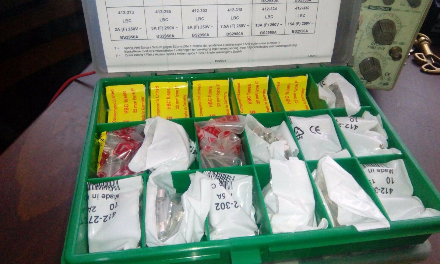 HBC 1A IEC 127 GLASS FUSES SET