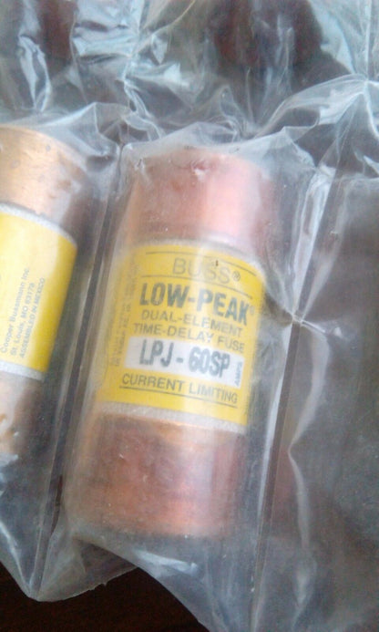 Lot of 12 pices Bussmann LPJ-60SP Fuse 60 Amp 600 VAC