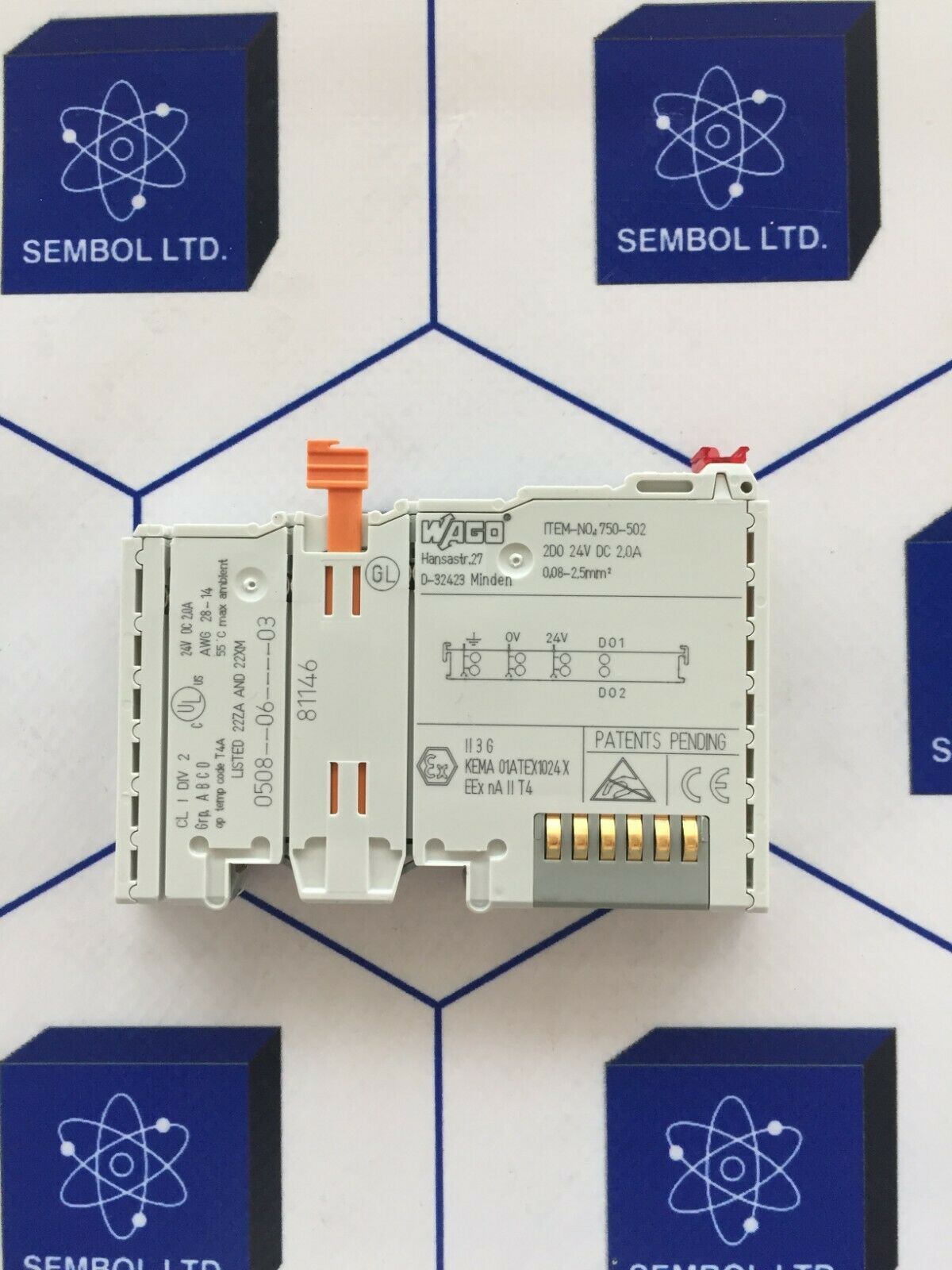 WAGO 750-502 2D0 24V DC 2,0A Digital Output Module Lot of 5 Pieces